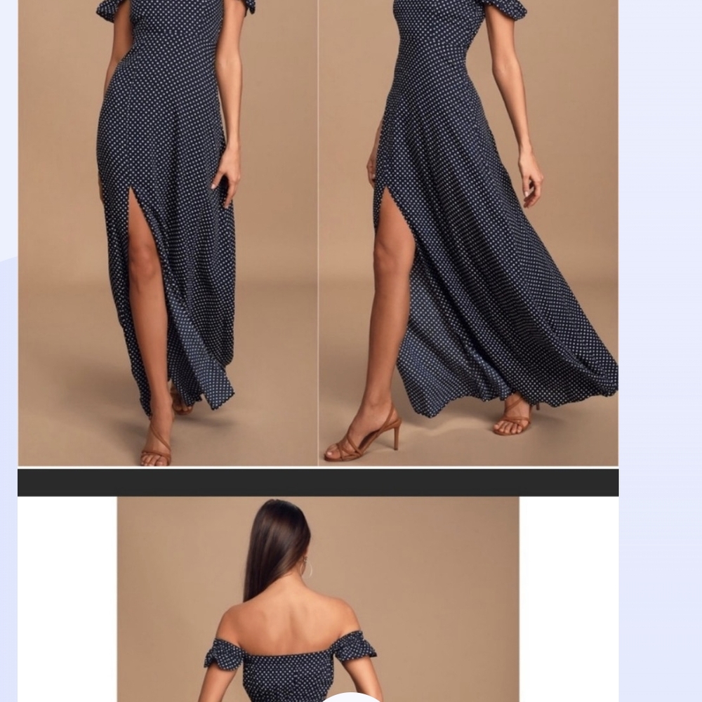 Lulu's Chic Navy Dress with Gold Accents